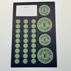 Louis Vuitton City Guide Stickers - Green